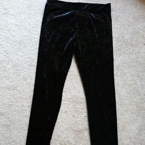 Black crushed Velvet leggings